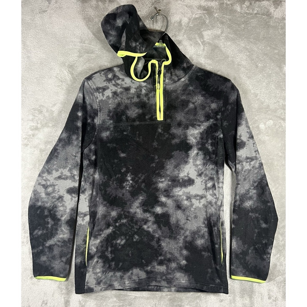 Old Navy Jacket Fleece Hoodie Camo Boy Youth SZ XL‎ 14-16 Black & Grey